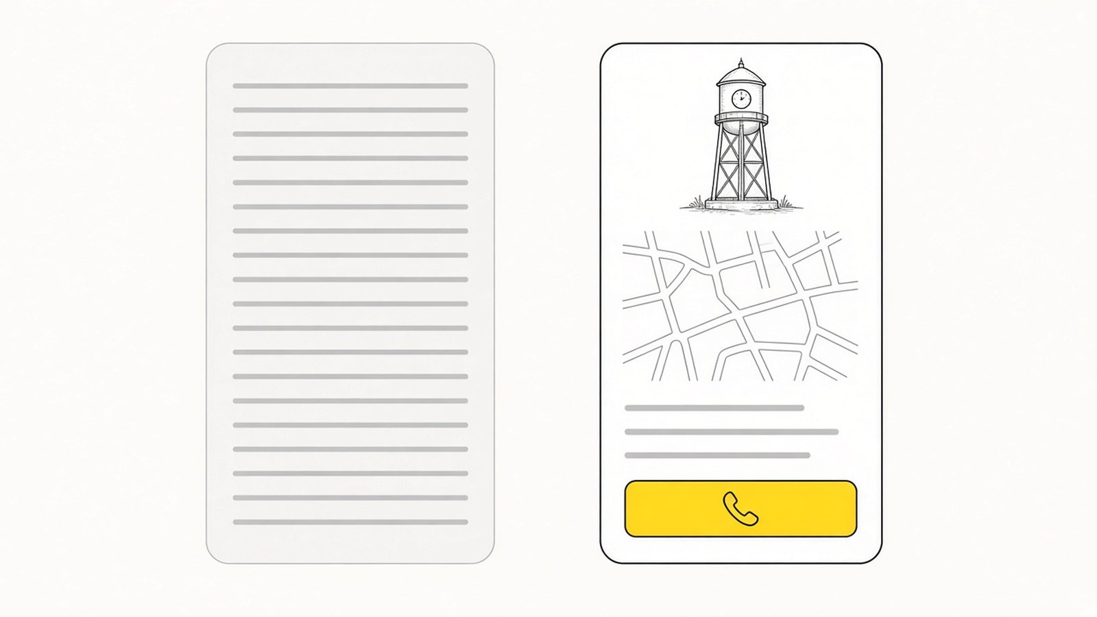 A thin copied area page next to a real one with local detail