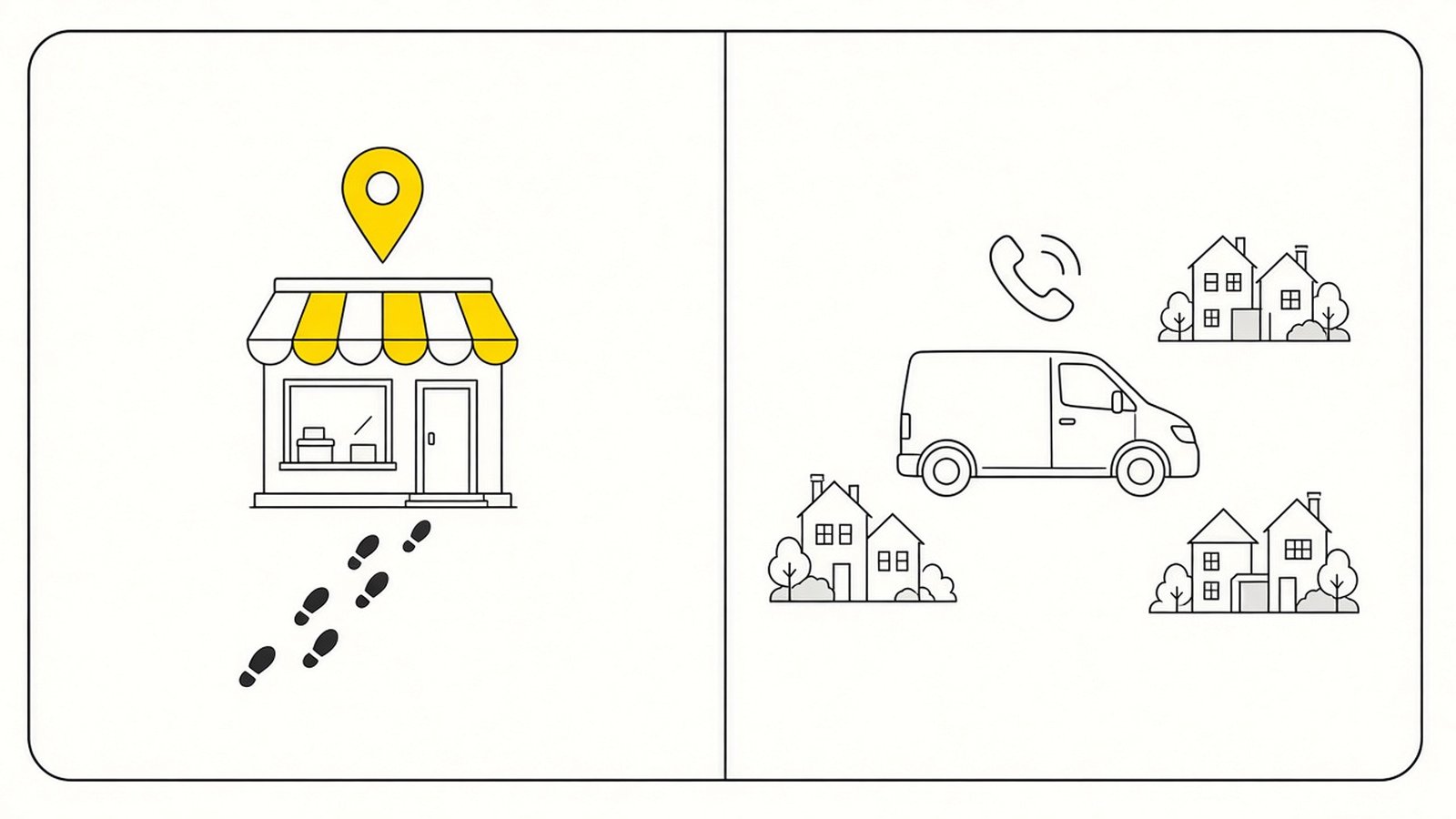 What a walk-in business needs from local SEO versus what a service business needs
