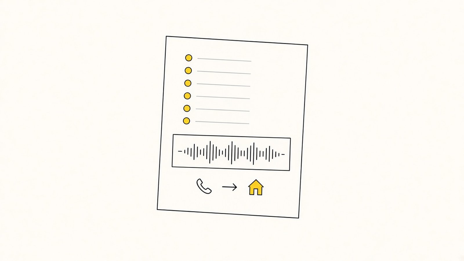What a renter wants to see: the call log, the recording and the forwarded number, nothing else